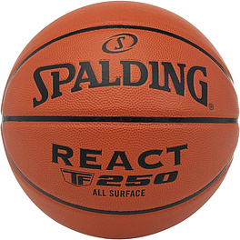 Мяч баск. SPALDING TF-250 React 76802z, р.6, композит. кожа (ПУ), коричн-черн.