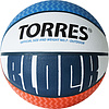 Мяч баск. TORRES Block, B02077, р.7, резина, нейлон. корд, бут. камера, бело-сине-красный