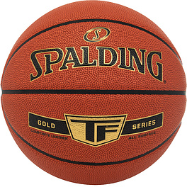 Мяч баск. SPALDING Gold TF 76857z, р.7, композит (микрофибра), коричнево-черный