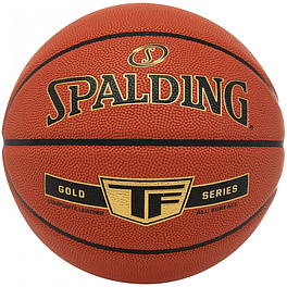 Мяч баск. SPALDING Gold TF 76858z, р.6, композит (микрофибра), коричнево-черный