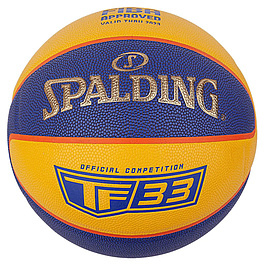 Мяч баск. SPALDING TF-33 Gold р.6, 76862z, FIBA Approved, ПУ-композит, сине-желтый