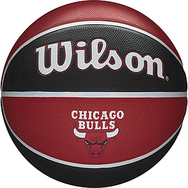 Мяч баск. WILSON NBA Team Tribute Chicago Bulls, WTB1300XBCHI, р.7, резина, бут. кам, красно-чер
