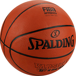 Мяч баск. SPALDING Varsity TF-150 Logo FIBA 84423z, р.5, резина, коричнево-черный